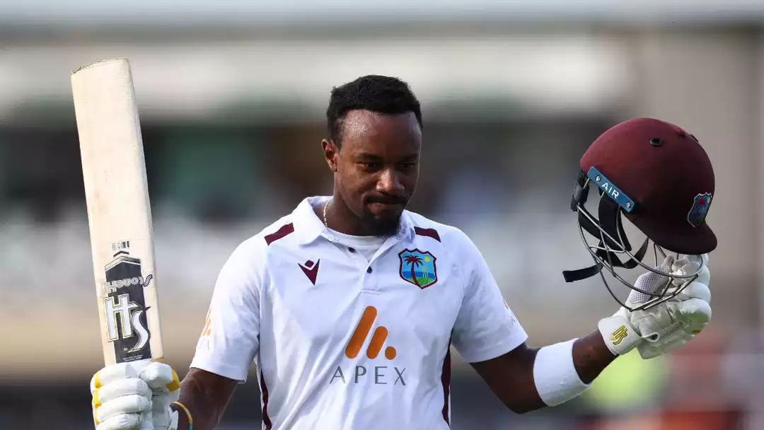 Hodge Shines for West Indies on Disrupted Opening Day